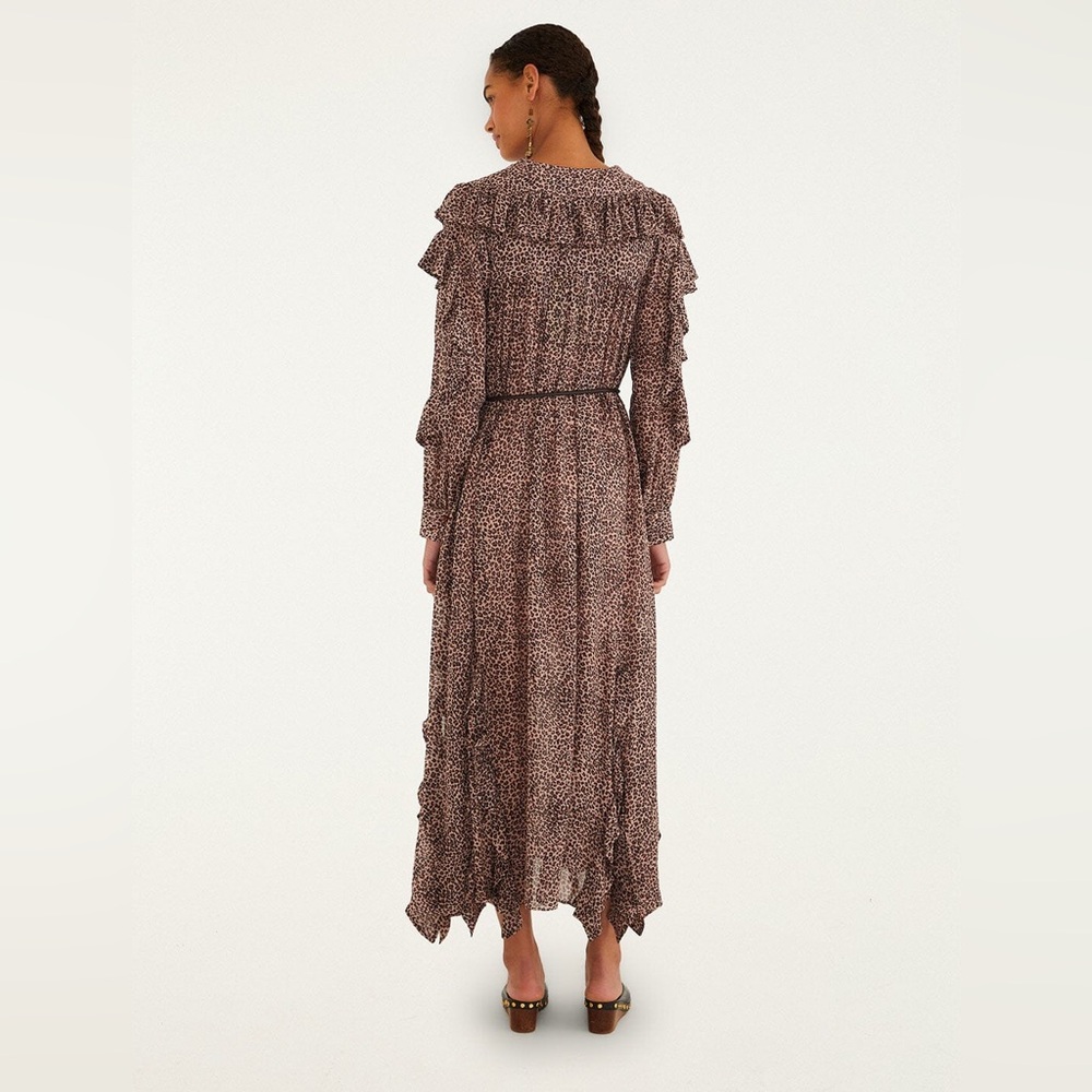 FARM Rio Brown Printed Ruffle Maxi Dress - Picture 3 of 3